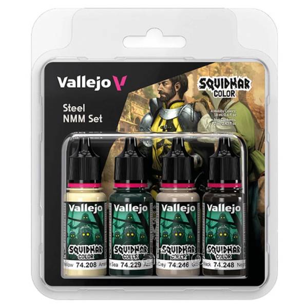 Vallejo Squidmar Color Steel Non-Metalic Metal Set