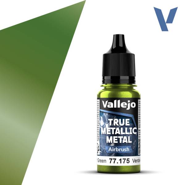 Vallejo True Metallic Metal Amber Green (Air) (18ml)