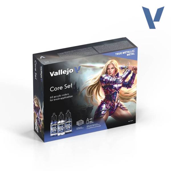 Vallejo True Metallic Metal Core Set, 60 bottles