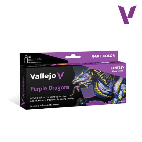 Game Color Fantasy Purple Dragons Paint Set