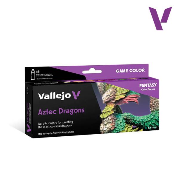 Game Color Fantasy Aztec Dragons Paint Set