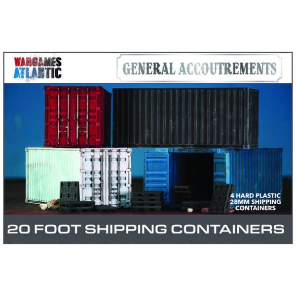 Wargames Atlantic General Accoutrements: 20 Foot Shipping Containers