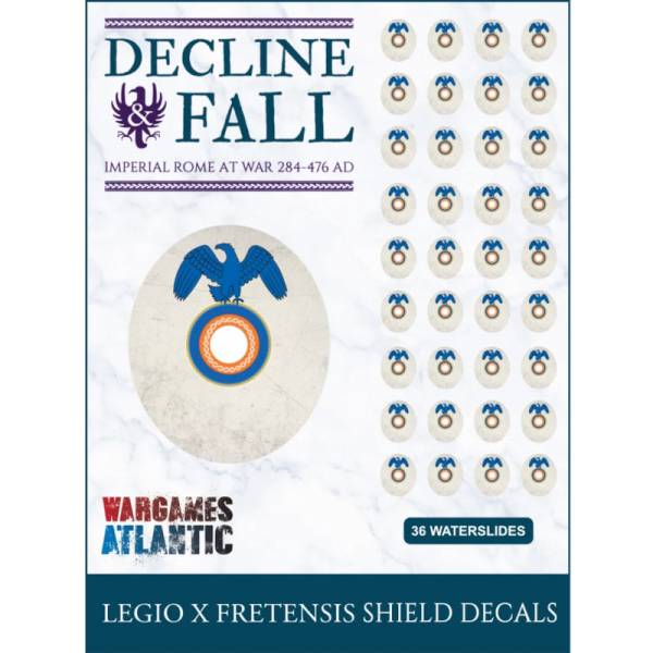 Wargames Atlantic Decline and Fall Shield Decals Legio X Fretensis