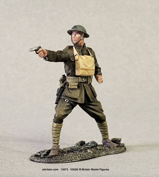 Jack Tars & Leathernecks Collection: U.S. Marine NCO Firing M1911 Pistol Belleau Wood 1918