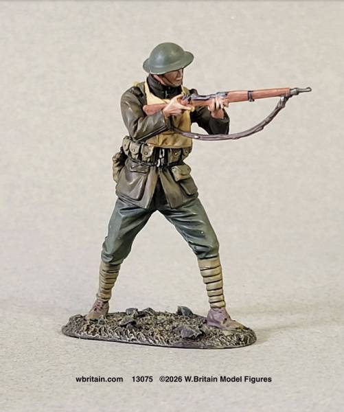 Jack Tars & Leathernecks Collection: U.S. Marine Standing Firing Rifle, Belleau Wood, 1918