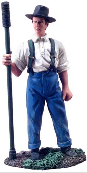 American Civil War: Artillery Crewman in Shirtsleeves with Ramrod No.1 - ONLY 1 AVAILABLE