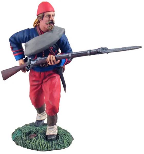 American Civil War: Union Infantry 114th Pennsylvania Zouaves Reaching for Cartridge No.1 - ONLY 2 AVAILABLE
