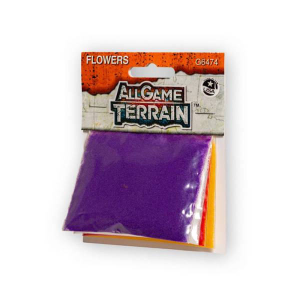 All Game Terrain: Flowers (purple, white, red, yellow 4/bags 1.8in.) - ONLY 2 AVAILABLE AT THIS PRICE