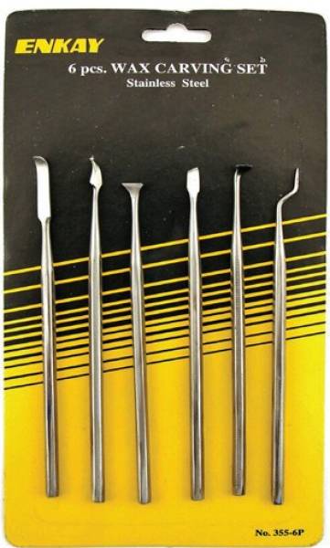 Enkay 6pc Assorted Stainless Steel Wax/Putty Carving Set