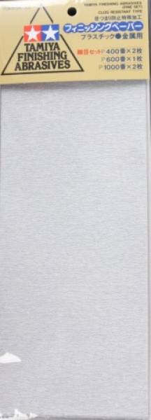 Finishing Abrasives Fine Pack: P400, P600, P1000 (5 Sheets)