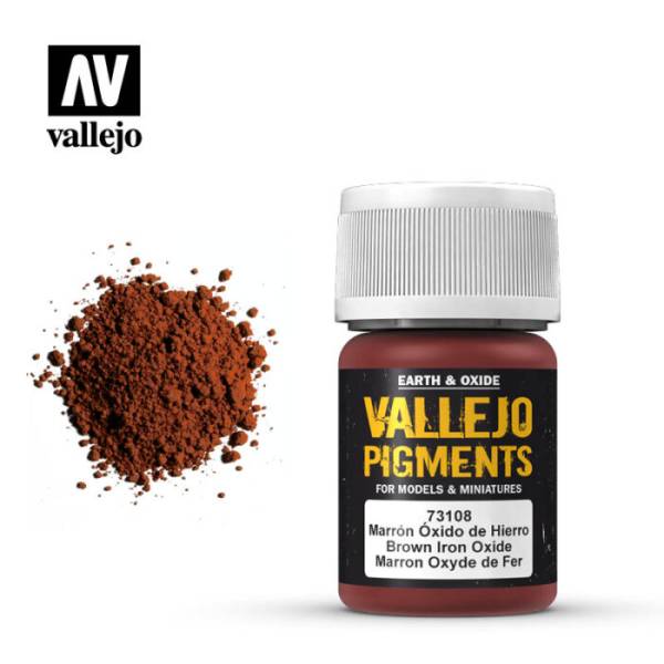 Vallejo Pigments - Brown Iron Oxide for Dark Mud and Humid Earth