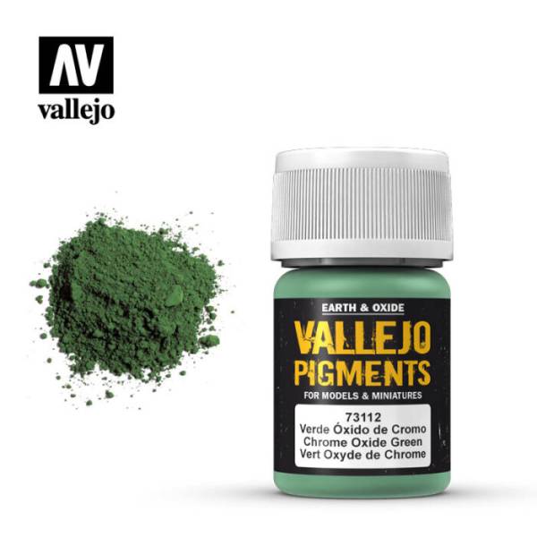 Vallejo Pigments - Chrome Oxide Green for Bronze and Copper Rust, Moss and Lichen