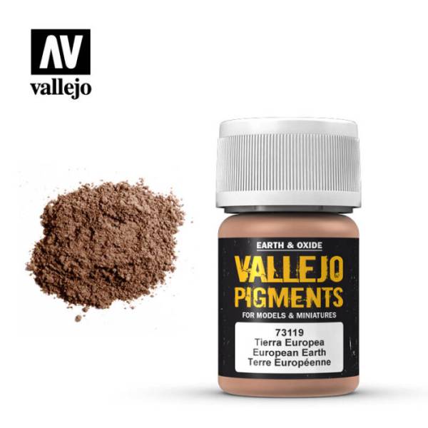 Vallejo Pigments - European Earth - 30ml Bottle 