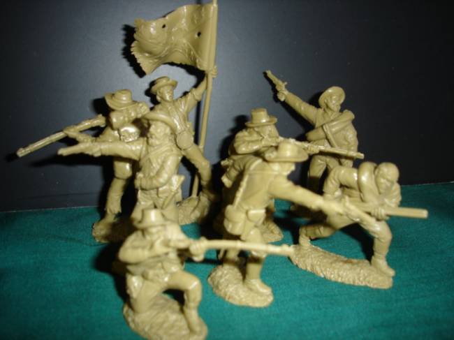 ACW Confederate Firing Line in Butternut