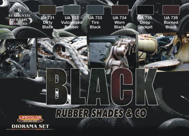 Black Rubber Shades Acrylic Set