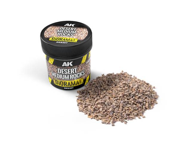 AK Interactive Diorama Series: Desert Medium Rocks 100ml