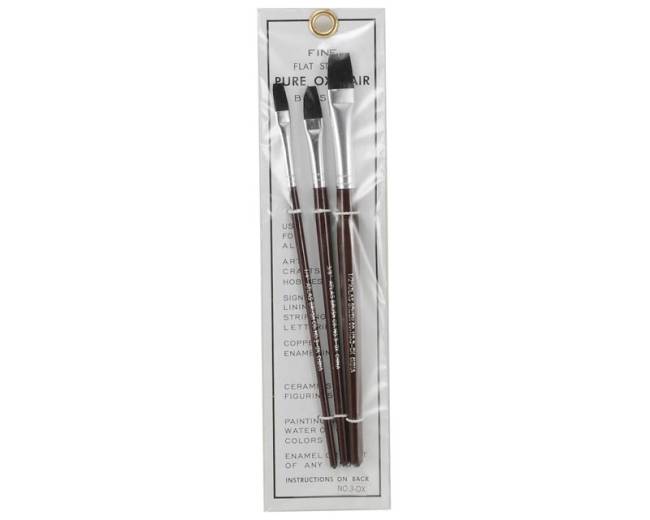 Atlas Brush Ox Hair Flat Brush Set