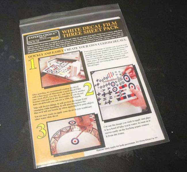 Bare Metal Foil White Decal Film 8.5in x 11in Laser Jet - 3 Sheets