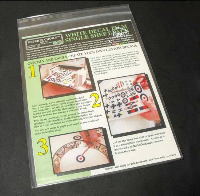 Bare Metal Foil White Decal Film 8.5in x 11in Laser Jet - 1 Sheets