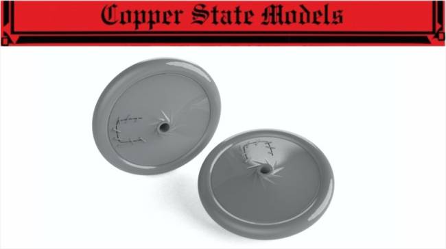Copper State Models Nieuport 11 Wheel with Laced Cutouts Rims