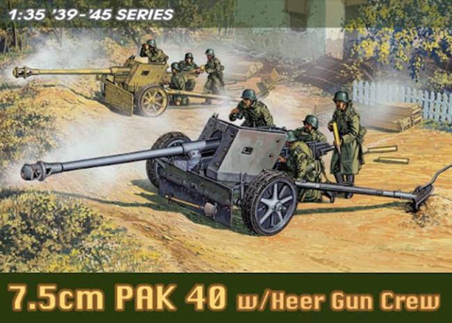 Dragon 7.5cm Pak 40 with Heer Gun Crew