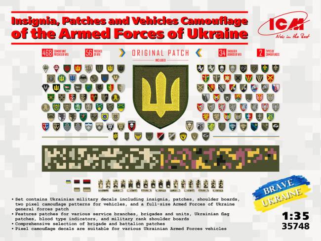 ICM Insignia, Patches and Vehicles Camouflage of the Armed Forces of Ukraine