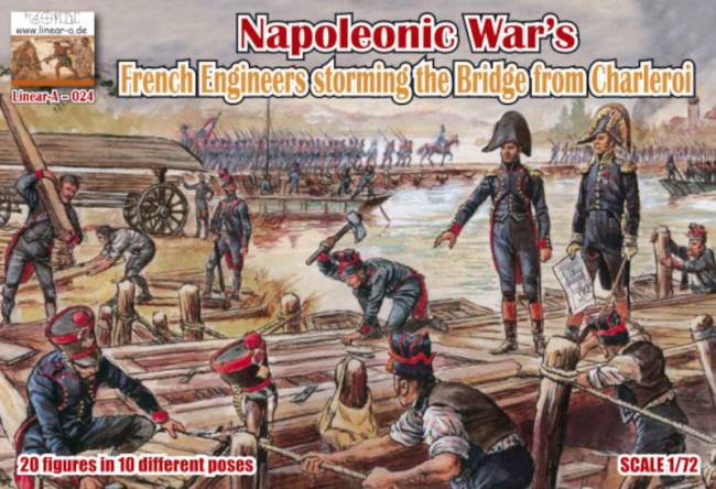Linear A Napoleonic Wars French Engineers storming the Bridge from Charleroi Set 1