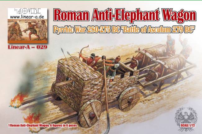 Linear A Pyrrhic War 280-275 BC, Battle Of Asculum 279 BC Roman Anti-Elephant Wagon (Big Set)