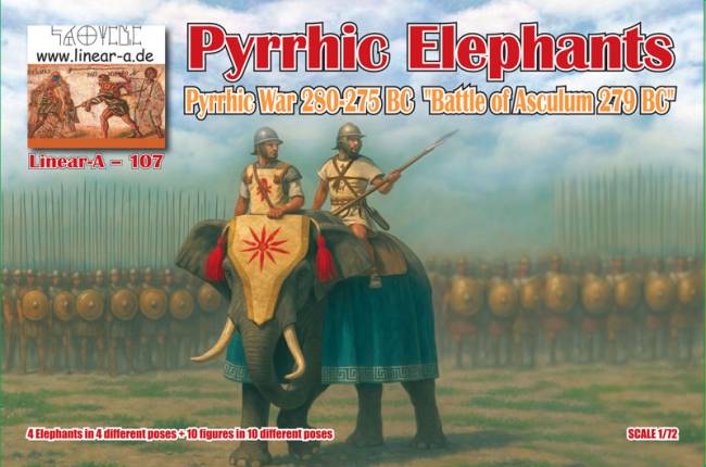 Linear A Pyrrhic Elephants, Pyrrhic War 280-275 BC, Battle of Asculum 279 BC (Big Set)
