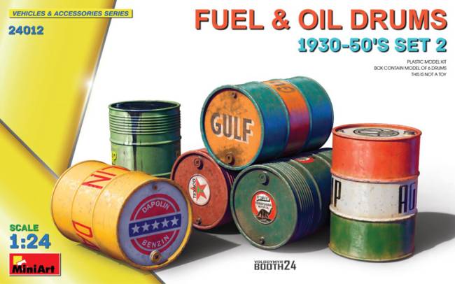 Miniart Fuel & Oil Drums 1930-50s Set 2
