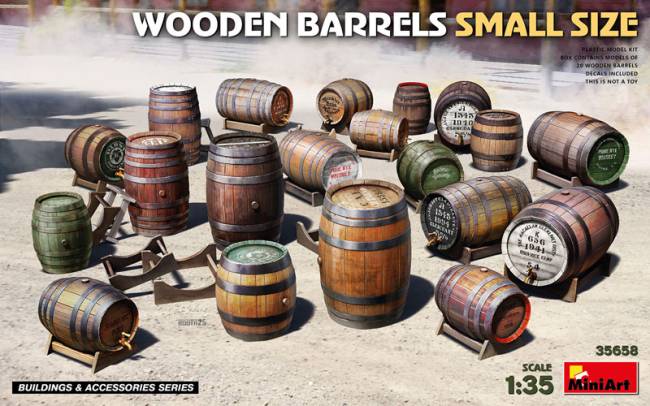 Miniart Wooden Barrels (Small Size)