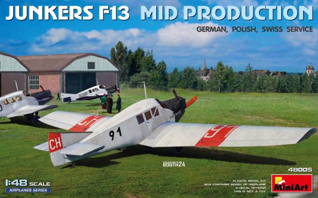 Miniart Junkers F13. Mid Prod. German, Polish, Swiss Service