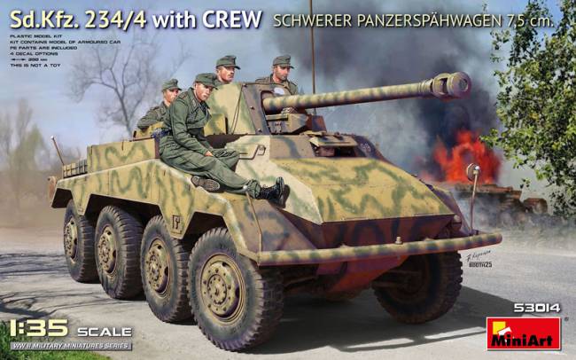 Miniart Sd.Kfz.234/4 with Crew Schwerer Panzerspahwagen 7.5cm