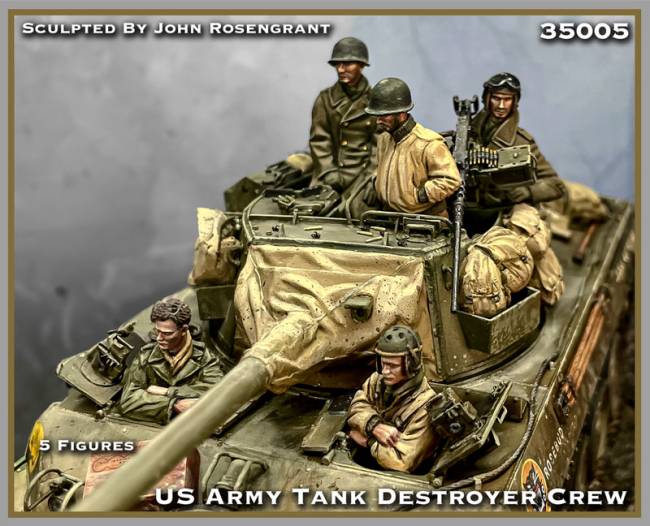 Raptor Miniatures US Army Tank Destroyer Crew Figure Set