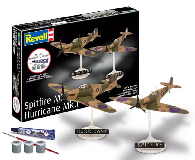 Revell Starter Kit: Spitfire Mk.Ia & Hurricane Mk.I All-Included Kit