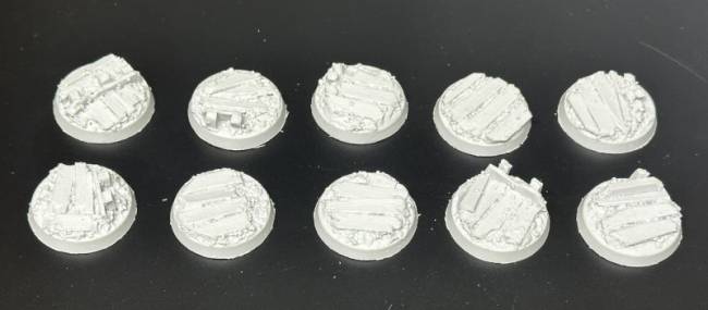 Shadows Edge Shell Shocked Bases - 25mm 10x
