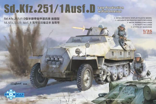Snowmen Model Snowman Model Sd.Kfz.251/1 Ausf.D Late with Full Interior