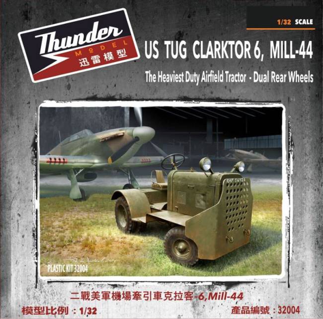 Thunder Model US Tug Clarktor 6 Tug Mill44 Heavy Duty Airfield Tow Tractor