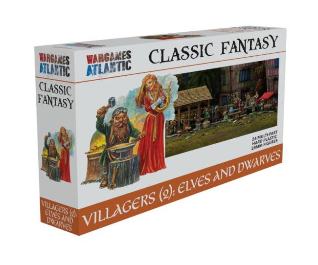 Wargames Atlantic Classic Fantasy Villagers (2): Elves & Dwarves