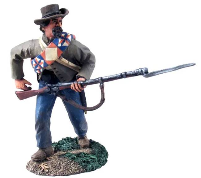 American Civil War: Confederate Infantry Reaching for Cartridge No.1 - ONLY 1 AVAILABLE