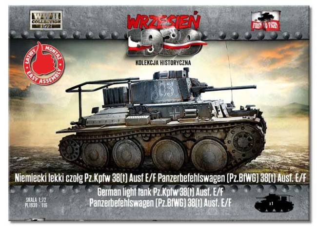 First to Fight WWII PzKpfw 38(t) Ausf E/F German Light Tank