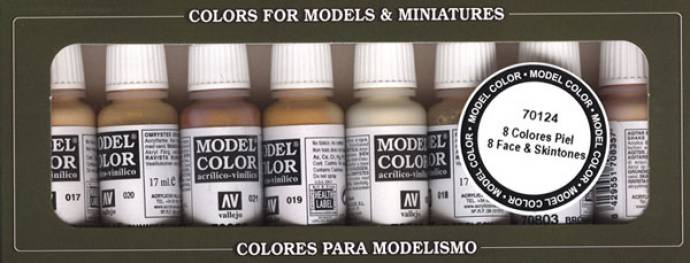 Vallejo Model Color - Face and Skin Colors Paint Set