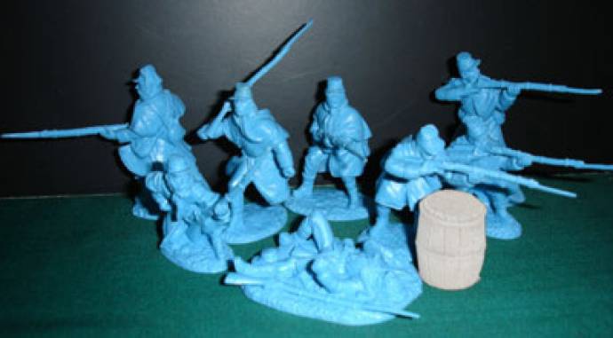 ACW Union Infantry in Greatcoats in Gray