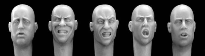 European Heads with Open Mouths