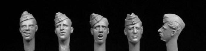 Heads - 5 British WW2 sidecaps