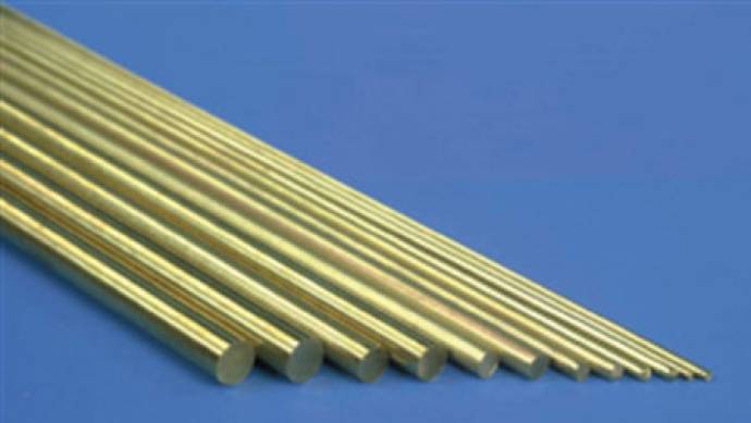 Solid  Brass Rod .020in x 12in - 5 pcs.