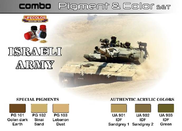 Israeli Army Pigment & Color Acrylic Set of 6 22ml Bottles) - ONLY 2 AVAILABLE AT THIS PRICE