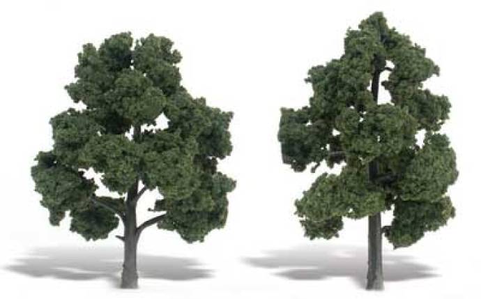 Trees - 5-6in Medium Green Ready Made Deciduous Trees