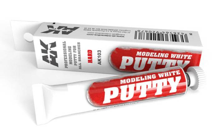 AK Interactive White Acrylic Modeling Putty 20ml Tube