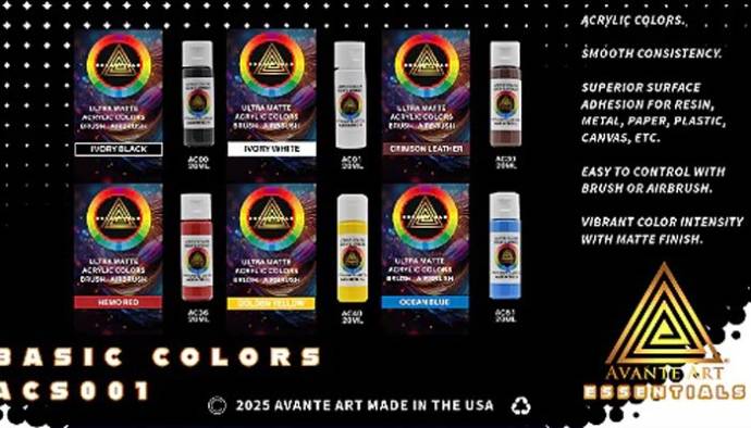Avante Art Basic Colors Set - ONLY 4 AVAILABLE AT THIS PRICE